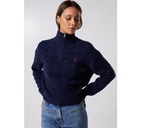 Vêtements Polo Ralph Lauren Pull demi-zippé en laine et cachemire pour Femme L Bleu