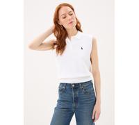 Vêtements Polo Ralph Lauren Pull Polo court sans manches en coton 21 pour Femme L Blanc