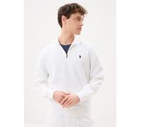 Vêtements Polo Ralph Lauren Pull quart de zip en coton performance pour Homme L Blanc