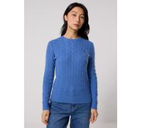 Vêtements Polo Ralph Lauren Pull torsadé à col rond en coton 2119718 pour Femme M Bleu