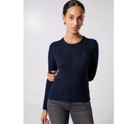 Vêtements Polo Ralph Lauren Pull torsadé à col rond en coton 211971869 pour Femme L Bleu