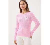 Vêtements Polo Ralph Lauren Pull torsadé à col rond en coton 211971869 pour Femme M Rose