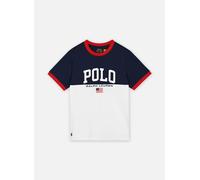 Vêtements Polo Ralph Lauren Ss Cn Ringer-Knit Shirts-T-Shirt pour Enfant 8A Blanc