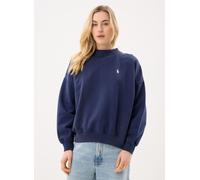 Vêtements Polo Ralph Lauren Sweat à col rond en molleton oversize pour Femme M Bleu