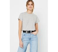 Vêtements Polo Ralph Lauren T-shirt col rond jersey de coton 211898698 pour Femme XL Gris