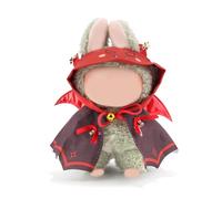 Vêtements Poupée en Peluche, Adorable Ensemble Petits Diables Rouges et Marron Foncé Accessoires Amusants pour Poupée Convient pour Jouer s'Habiller et Exposer