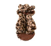 Vêtements pour animal de compagnie, manteau en peluche, pull à imprimé léopard, couleurs colorées pour petit chien et chat - Pull en fourrure pour bouledogue carlin et caniche (sweat à capuche 01,