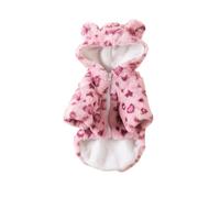 Vêtements pour animal de compagnie, manteau en peluche, pull à imprimé léopard, couleurs colorées pour petit chien et chat - Pull en fourrure pour bouledogue carlin et caniche (sweat à capuche, taille