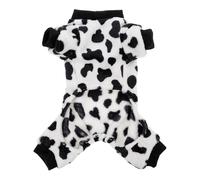 Vêtements pour Animaux Costume de Chien Ambiance Noël Hiver, Polyester | Motif Vache, Couverture Intégrale Coupe-Vent, pour Chiots et Petits Chiens, Usage Intérieur Quotidien