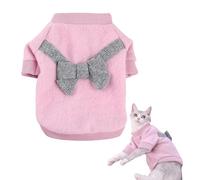 Vêtements Pour Animaux De Compagnie 1 Pièce Avec Nœud, Vêtements Pour Animaux De Compagnie D'Automne Et D'Hiver, Vêtements Chauds Pour Animaux De Compagnie, Fournitures Pour Animaux De Compagnie