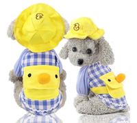 Vêtements pour animaux de compagnie avec sac à dos - Adorable tenue avec motif canard pour petits chiens et chats