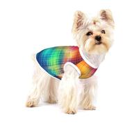 Vêtements pour animaux de compagnie imprimés en couleur pour petits chiens et chats - Pyjama en coton doux pour chien, chat, pour chihuahuas, teckel, vêtements pour chiots - Taille L
