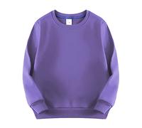 Vêtements pour bébé éléphant tout-petit bébé fille pull avec col rond épais doublé sweat-shirt solide bébé hauts colorés manteau sweat à capuche femme, lilas, 18-24 mois