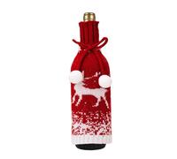 Vêtements pour bouteilles de vin, couverture de bouteille de vin de Noël - Décoration de bouteille de vin de Père Noël tricotée | Pull festif pour bouteille de vin décoratif pour ca, Style élan
