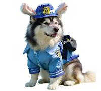 Vêtements pour chat - Costume d'officier de lapin | Vêtements de costumade pour chiot, parents d'animaux domestiques, amoureux des animaux, anniversaire, Halloween, Noël, fête, voyage, shopping