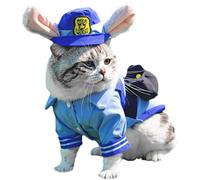 Vêtements pour Chats - Tenue Lapin Officier pour Chaton,Tenue pour Chaton Respirante,pour Maîtres Et Amis des Animaux Fête Anniversaire Halloween Noël Carnaval Voyage