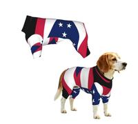Vêtements pour chien à imprimé drapeau de l'État de l'Ohio - Combinaison à 4 pattes pour chiens et chats de petite, moyenne et grande taille