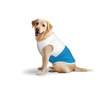 Vêtements pour chien à motif drapeau bavarois de taille moyenne et grande - Vêtement en coton doux pour animal de compagnie à porter au quotidien, promenade - Taille L, bleu, jaune