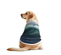 Vêtements pour chien « Big Waves in The Sea » - Respirant - Doux - T-shirt tendance et confortable pour chiens de taille moyenne et grande