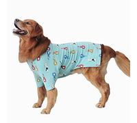 Vêtements pour chien, chemise en coton respirant pour chien de grande taille, pyjama Golden Retriever doux pour chiens de grande taille (8XL, bleu)
