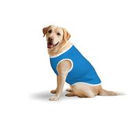 Vêtements pour chien de couleur bleue naturelle pour chiens de taille moyenne et grande - Vêtement en coton doux pour animal de compagnie à porter au quotidien, pour la promenade (taille L, bleu