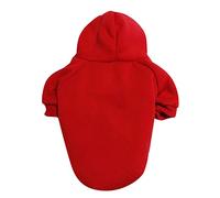 Vêtements pour chien de couleur unie - Vêtements pour animaux de compagnie - Pull pour printemps et automne - Pour chiens de petite, moyenne et grande taille - Vêtements pour chats pour fille (rouge