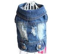 Vêtements pour chien en denim, manteau de cow-boy, vêtements pour chiot, veste en jean pour petits chiens, gilet, tenues pour chiot, vêtements pour chat, XS-2XL