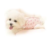 Vêtements pour chien en forme de tasse de thé, manteau chaud d'hiver pour animaux de compagnie, prévention du froid, protection complète du ventre, petite tenue de chien en tasse (Little Red Heart XL)
