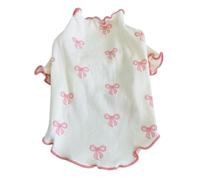 Vêtements pour Chien Fille XS Mignon nœud Doux Petit Chiot vêtements Confort Respirant élégant Tenue pour Chien Teddy Bichon Yorkshire Pomeranian Chat Petite Race pour Chiens de Petite ta