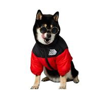 Vêtements pour chiens de petite, moyenne et grande taille - Bouledogue français - Veste d'hiver chaude en duvet pour yorkshires (rouge, 4XL)