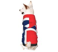 Vêtements pour chiens de petite taille avec drapeau norvégien - Joli sweat à capuche pour chiens et chats de petite et moyenne taille