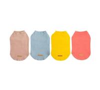 Vêtements pour Chiens en Coton, Chemise Unie, Jaune, Taille S | Style Mode, Confortable pour Sorties et Jogging, pour Photos et Occasions Spéciales