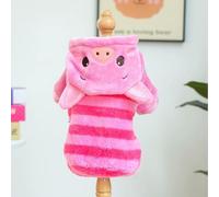 Vêtements pour chiens et chats - Automne et hiver - En flanelle de dessin animé - Série transformable à deux pattes (flanelle - petit cochon, taille M)