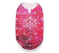 Vêtements pour Chiens et Chats Geometry Cube Sacred Galaxy T-Shirt d'été pour Animaux de Compagnie sans Manches