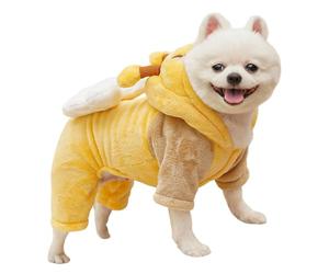 Vêtements pour Chiens Neufs - Costumes Chauds en Flanelle + Polyester | Manteau De Chien À Pattes | Vêtements Chauds d'automne Et d'hiver avec Motif Ď'abeille, Jolie Veste pour Animaux De Comp