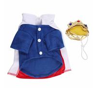Vêtements pour Chiens Rois, déguisement d’Halloween pour Petits et Moyens Chiens et Chats, Tenue de fête en Velours Respirant et Amusante avec diadème, idéale pour Les fêtes, Les (S)