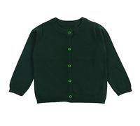 Vêtements pour enfant fille - Tricoté - Coloré - Solide - Pull en tricot - Manteau - Tops - Combinaison d'hiver 92, vert, 12-18 mois