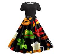 Vêtements pour fête de la bière bavaroise - Vintage - Sans manches - Robe d'été élégante - Pour fête de la bière - Pour fête de la bière, carnaval, fête folklorique, fête à thème, robe de cocktail, A