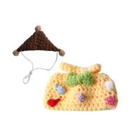 Vêtements pour Hamster | Robe Pull Tricotée avec Un Chapeau pour Animaux De Compagnie,Vêtements Thermiques Animaux,pour Cochon d'Inde, Hamster, Lapin, Chinchilla, Hérisson et Gerbille