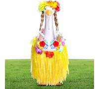 Vêtements pour oies - Costume animal hawaïen, accessoires bikini jupe guirlande pour fêtes en plein air rassemblements d'été statue d'oie 58 cm