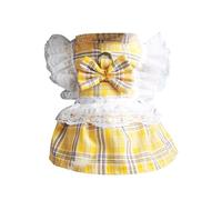 Vêtements pour Petits Chiens avec nœud Papillon |Robe Teddy Style Princesse pour Printemps/Automne/Promenades Quotidiennes |Tenue pour Animal de Compagnie en Polyester Doux (XL)