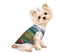 Vêtements pour petits chiens, chemises pour chats et chiots, imprimé complet, doux et respirant, une émeute de couleurs