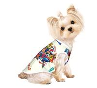 Vêtements pour petits chiens de la carte des États-Unis, gilet respirant, léger et doux, apparence de personnalité exquise. Bonne rétention de la chaleur.