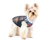 Vêtements pour petits chiens et chats - Cabines téléphoniques rouges dans les rues de Londres - Pyjama en coton doux pour chihuahuas et teckel - Taille M