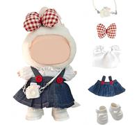 Vêtements pour Poupée for Labubu 17cm - Coffret Cadeau en Peluche Crochet avec Accessoires, Costume Déguisement Mignon pour Enfants, Idéal Filles et Garçons (Style 3)