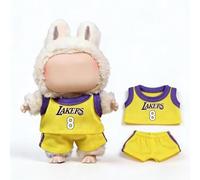 Vêtements pour Poupée for Labubu Set de Maillots de Basketball et Football 23/8/0/10 pour Poupée en Peluche 15-17cm pour Collectionneurs et Amateurs de Poupées (NO Doll) (Style 1)