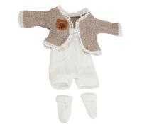 Vêtements pour poupées 12x4 Pouces 1 Ensemble Bricolage vêtements de poupée décoratifs Mignons Simulation Hiver Automne Bande de Fixation Accessoires Couchage Kaki