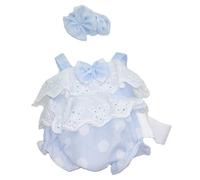 Vêtements pour poupées 12x4 Pouces 1 Ensemble Bricolage vêtements de poupée décoratifs Mignons Simulation Hiver Automne Ruban de Fixation Accessoires Couchage Bleu