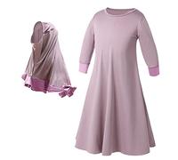 Vêtements pour Ramadan traditionnel Abaya Dubai Musulman Enfant Robe Tenues & Ensemble Rouge Main, c-violet, 18-24 mois