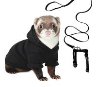 Vêtements pour Un Hamster | Hoodie Ergonomique et Confortable,Ensemble Harnais pour Furet | pour Un Petit Animal Hamster, Lapins, Chiot, et Lapin pour Promenade en Extérieur